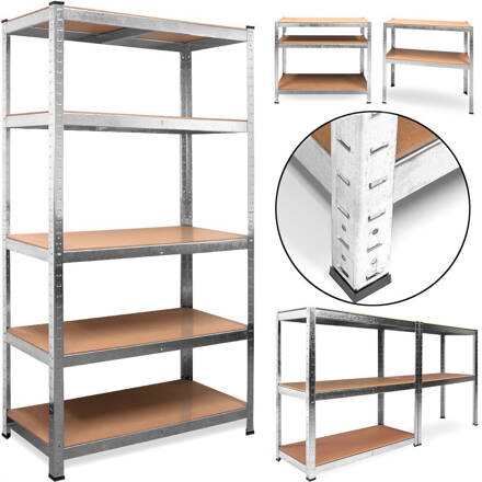 Regál s vysokou nosnosťou HEAVY, max 875kg, 90x40x180cm, strieborná