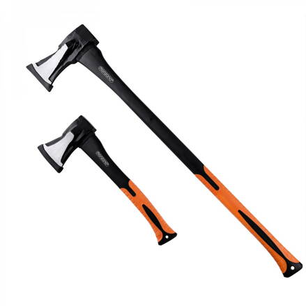 Set de topoare TOMS, topor și despicător, 2 bucăți, negru/portocaliu