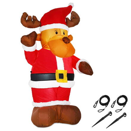 Nafukovací Sob osvetlený, 135cm, červená