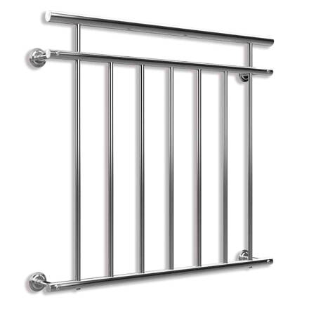 Balustradă franceză pentru fereastră ZOE, 100x90cm, argintiu